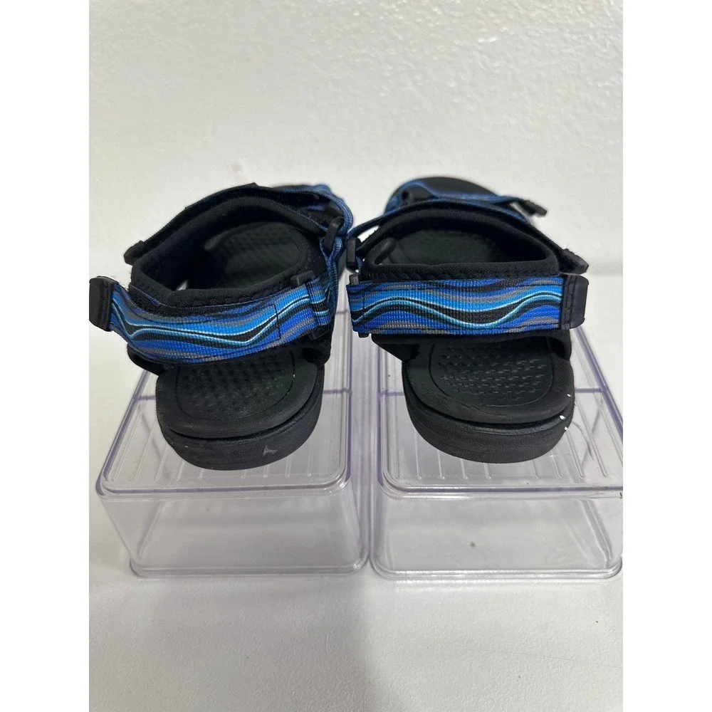 Sports Scotland Kids Sandals Black Blue Adjustable Straps Comfort Shoes